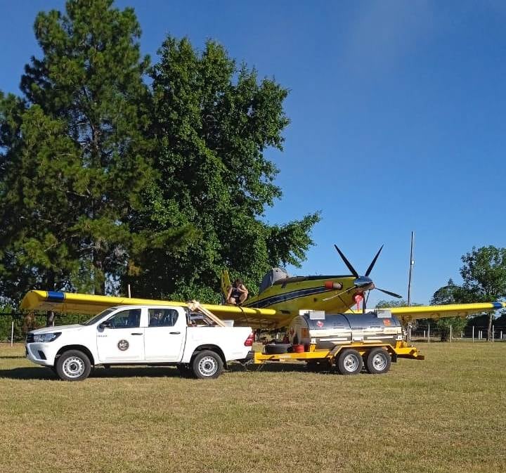 Concordia cuenta con un avión hidrante en caso de incendios de gran magnitud.