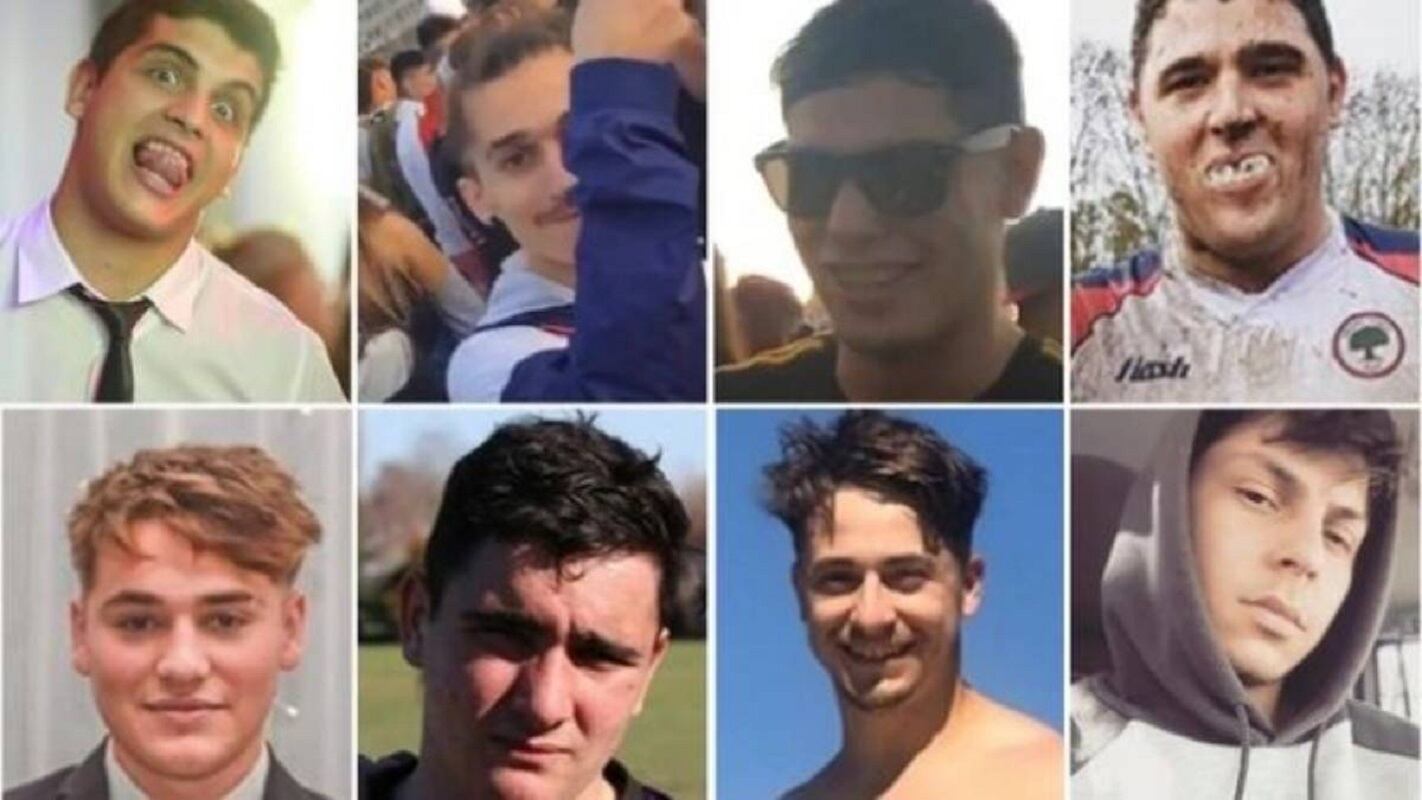 Los ocho rugbiers acusados del asesinato de Fernando Báez Sosa, ocurrido en enero de 2020 en Villa Gesell / Archivo