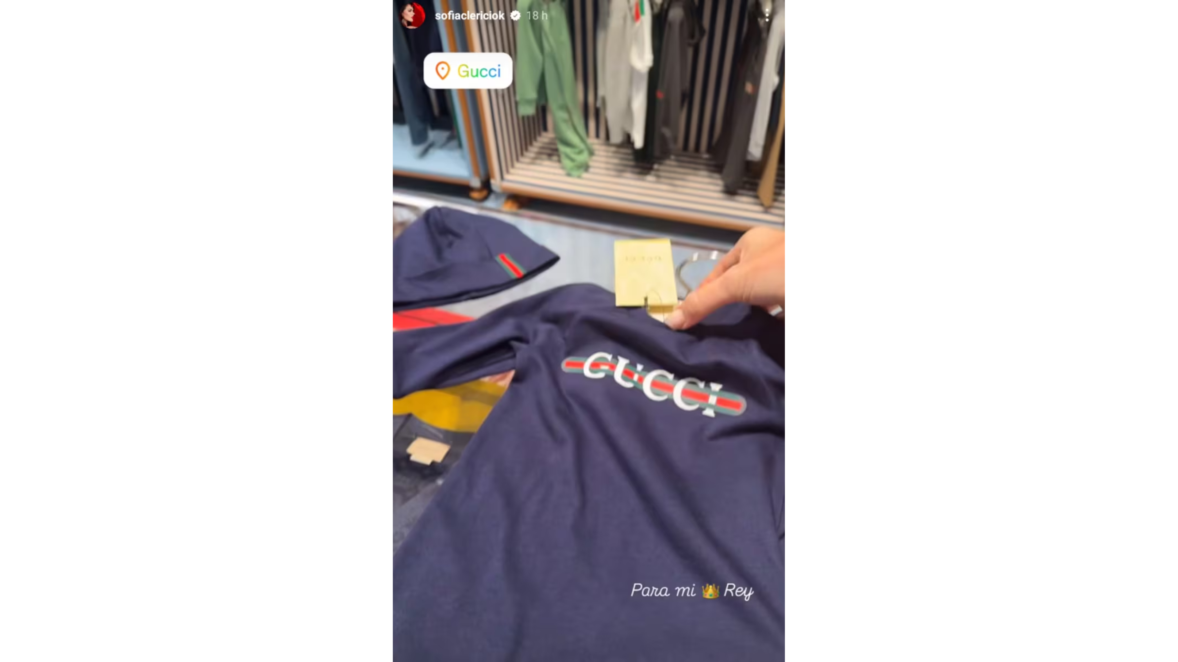 La ropa que Clerici le habría comprado a su hijo.