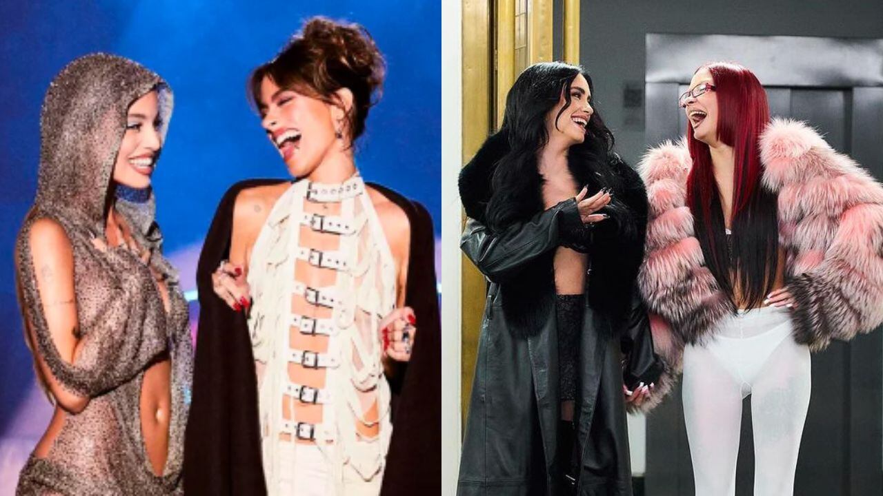 Emilia Mernes y Tini Stoessel en "La_Original.mp3", y Lali Espósito y Taichu en "S.O.S."