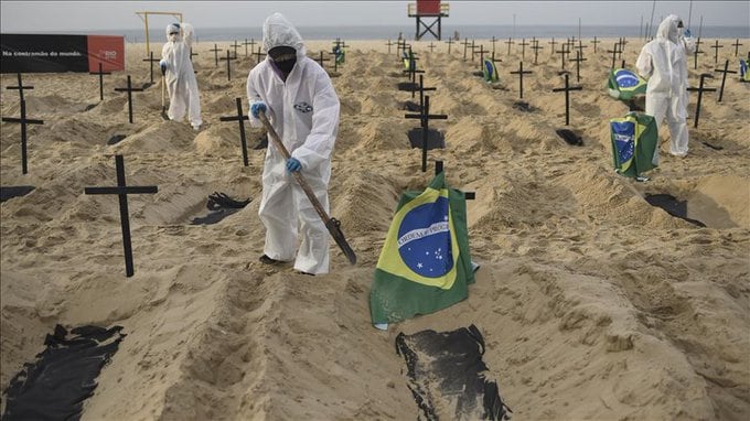 Récord de muertes en Brasil. Supera la cantidad de nacimientos.