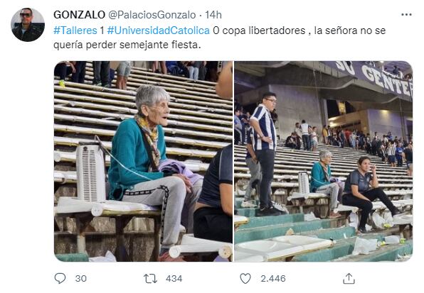 Las fotos fueron compartidas por un hincha de Talleres a través de su cuenta de Twitter.