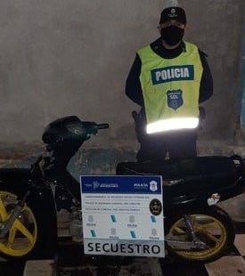 Moto secuestrada