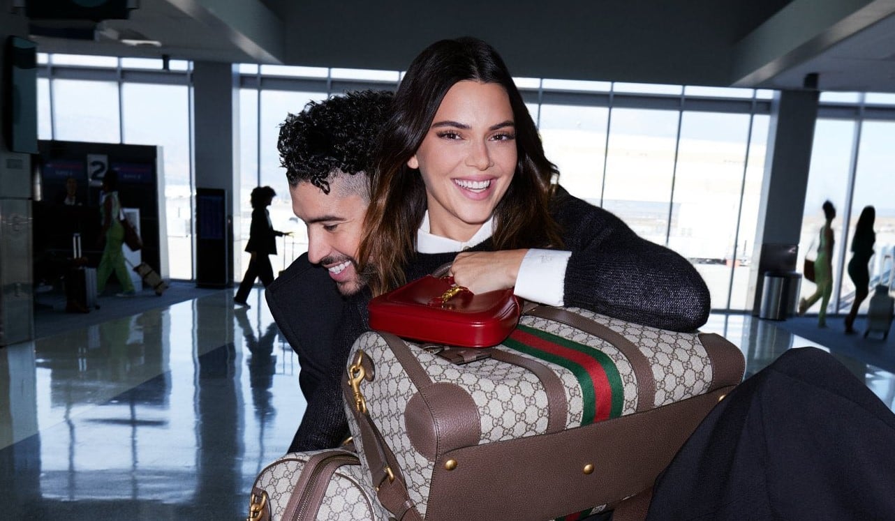 Bad Bunny y Kendall Jenner para Gucci