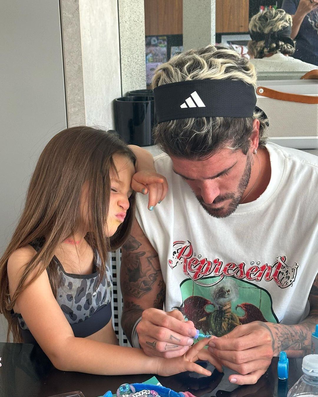 Rodrigo De Paul junto a su hija Francesca