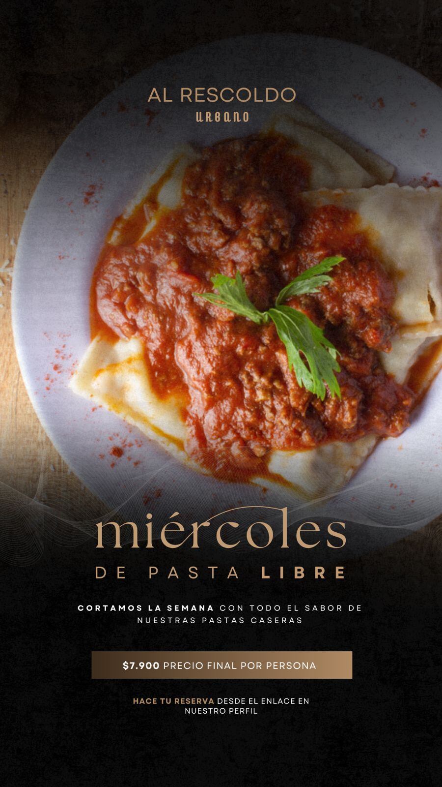 Miércoles de Pasta Libre en Córdoba por menos de 8.000 pesos.