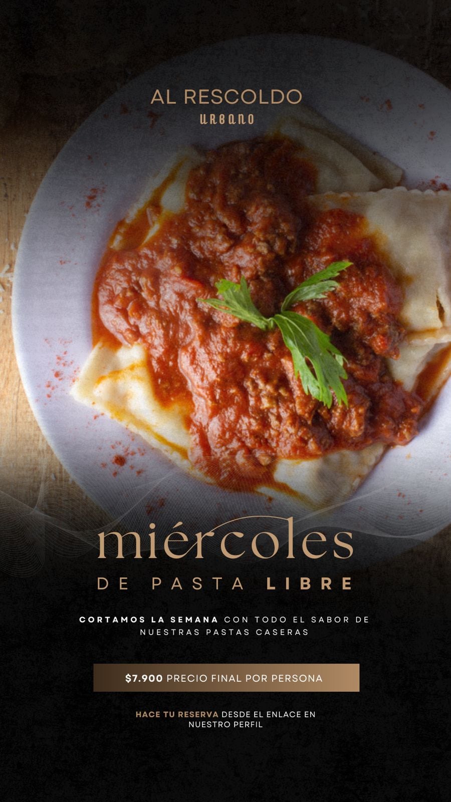 Miércoles de Pasta Libre en Córdoba por menos de 8.000 pesos.