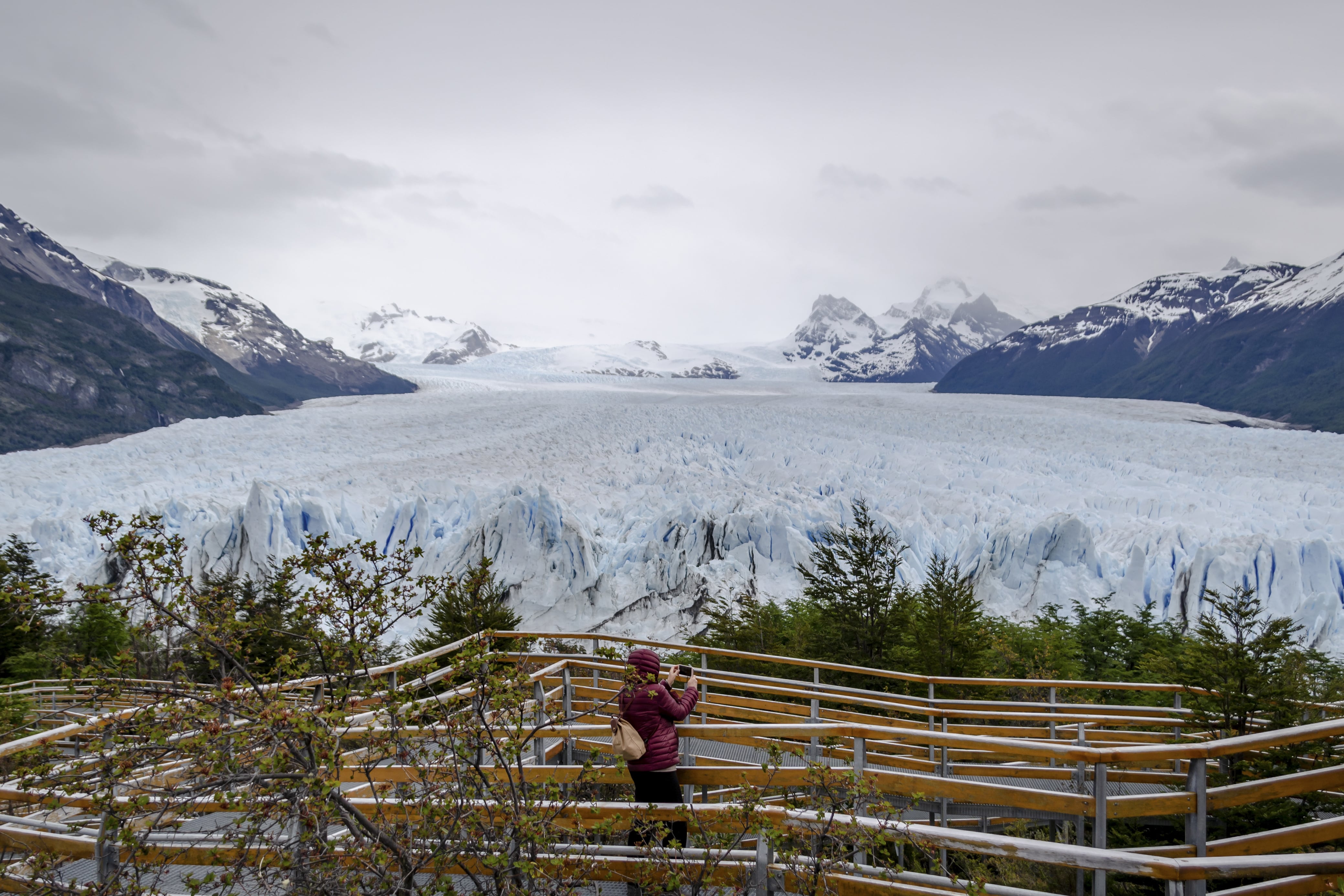 El impotente Glaciar Perito Moreno. (Foto: Secretaria de Turismo de El Calafate)