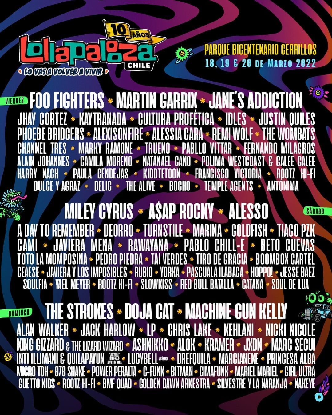 Trueno, Nicki Nicole y Tiago PZK estarán en Lollapalooza Chile 2022