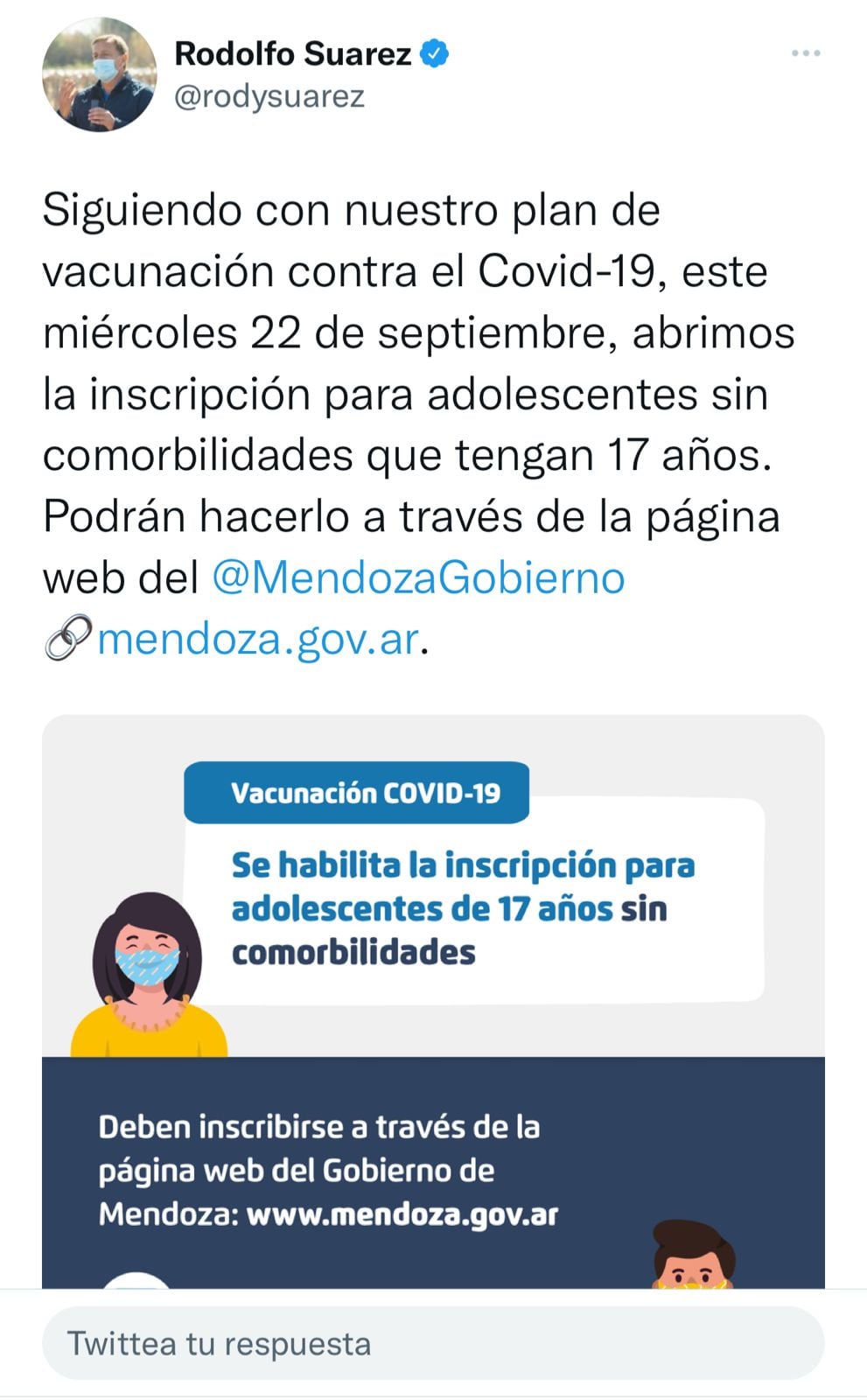 Vacunarán a los adolescentes de 17 años.