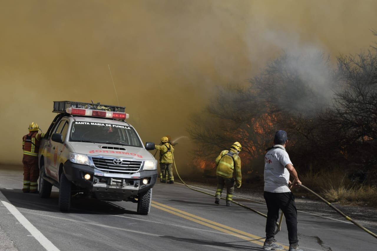 Incendios en el interior de Córdoba. (Gentileza Gobierno)