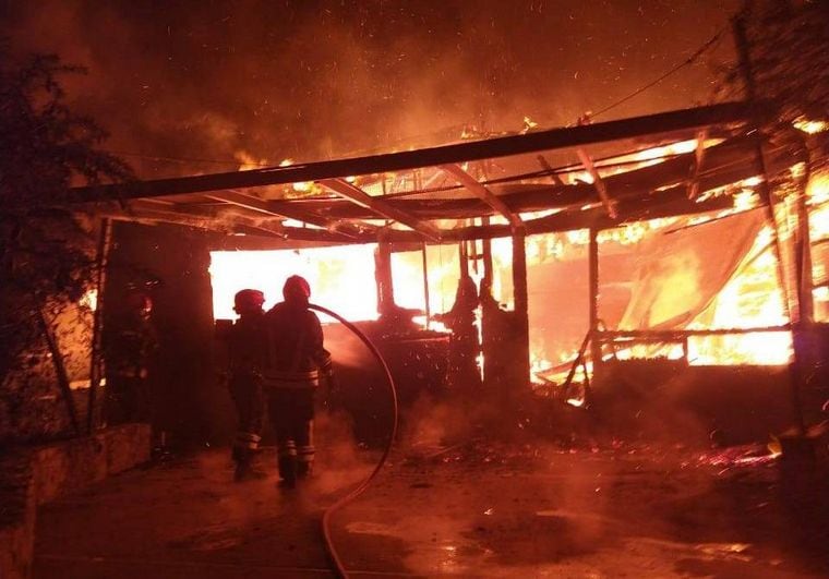 Incendio en una vivienda de Valle Hermoso.