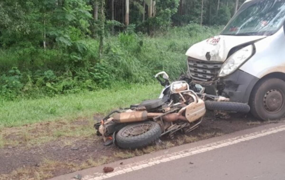 Tristemente, falleció el motociclista brasilero involucrado en un choque en Eldorado