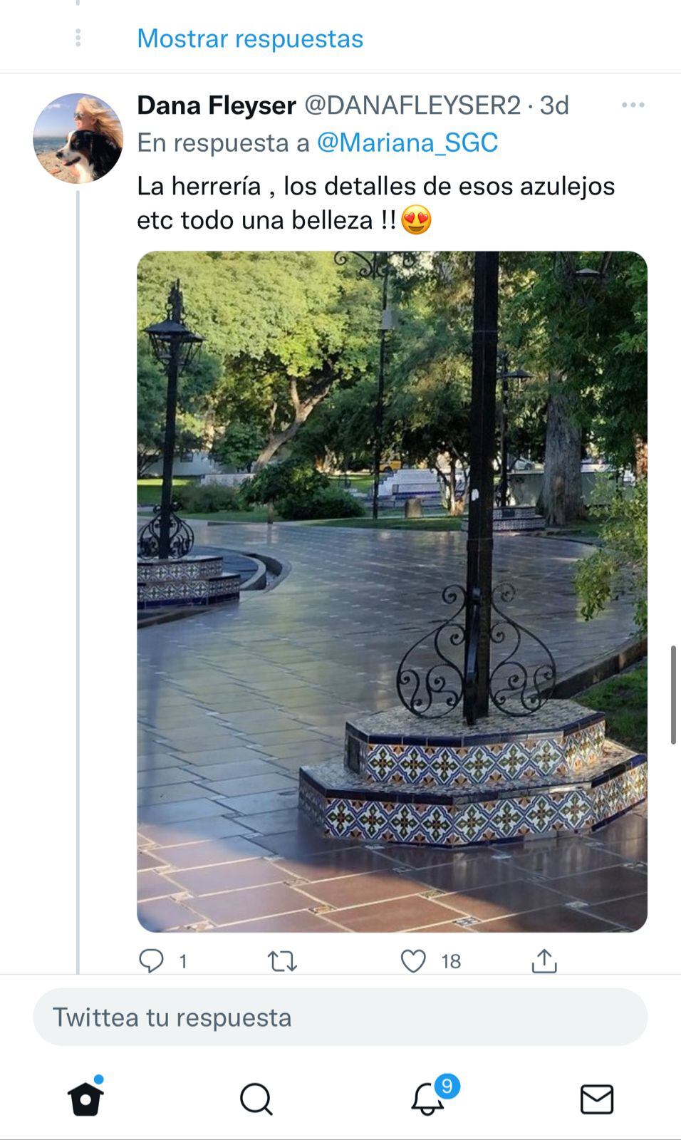 La plaza España de Mendoza viral por la limpieza de sus veredas.