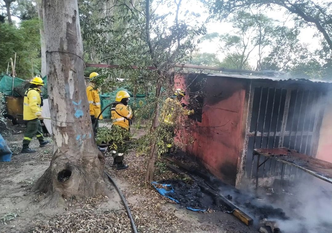 Incendio forestal en la zona rural de Arroyito