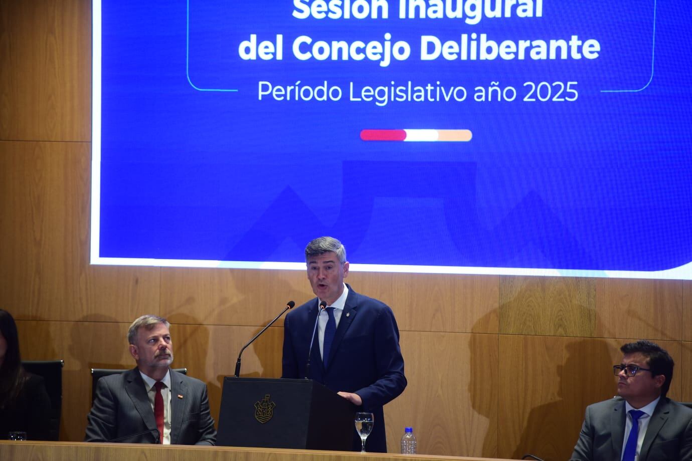 El intendente Daniel Passerini realizó la apertura de sesiones en el Concejo Deliberante de Córdoba (José Hernández / La Voz).