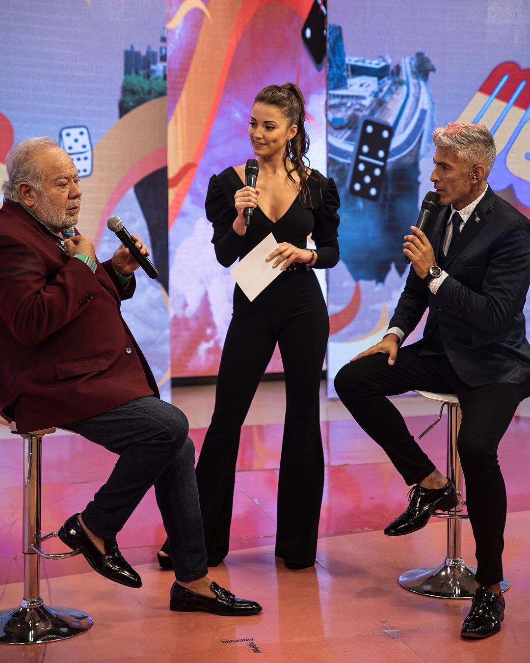 Cacho Buenaventura estuvo junto a Gina Casinelli y Cristian Bazán en el primer programa de "Me la juego".