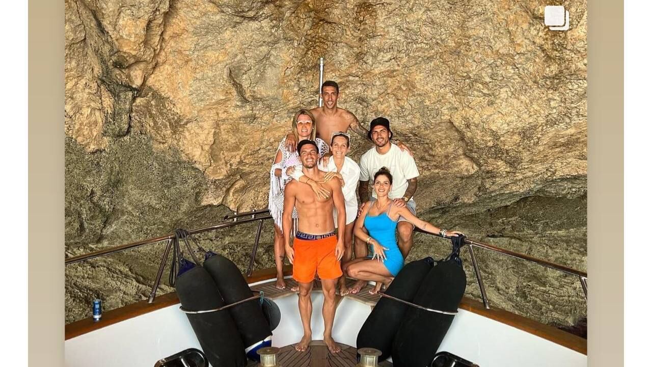 Ángel Di María se despidió de sus vacaciones junto a Gio Lo Celso y Leandro Paredes