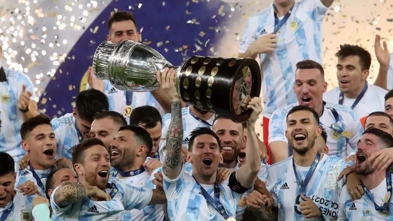 La Selección Argentina cuando ganó la Copa América 2021.