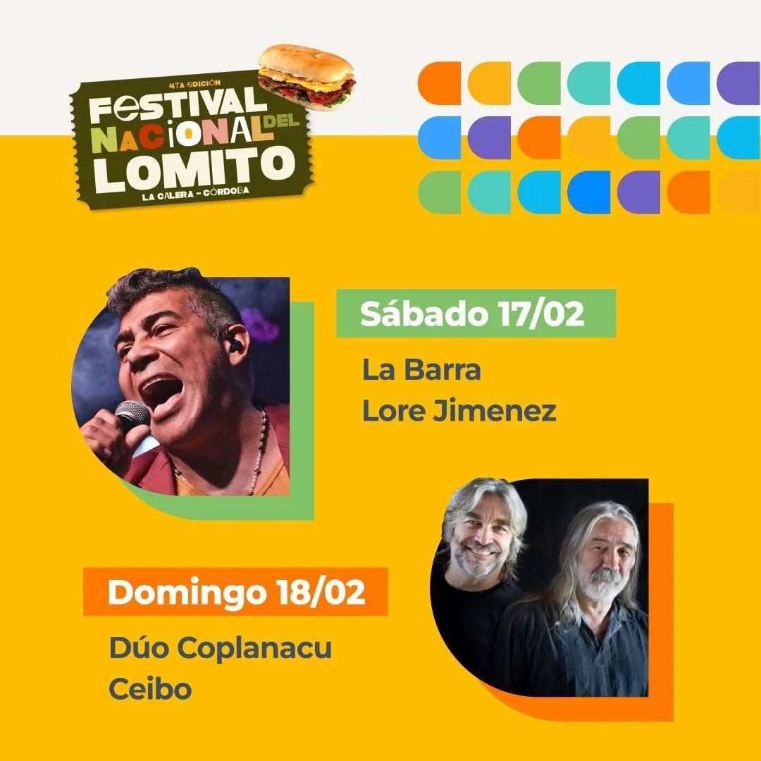 La grilla de artistas para este fin de semana en La Calera.