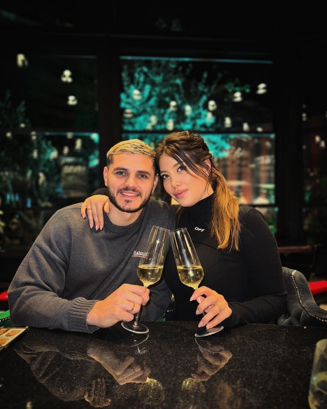 Wanda Nara y Mauro Icardi, juntos. (Foto: Instagram)