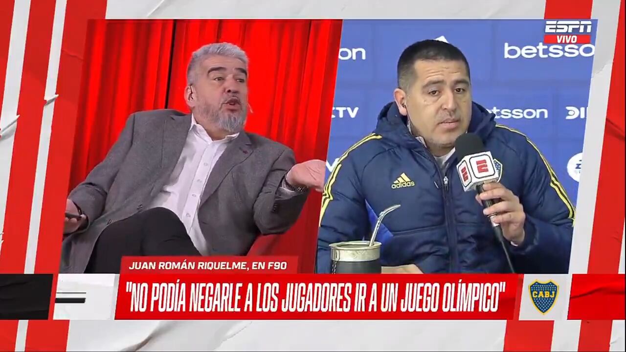 Juan Román Riquelme abandonó una entrevista en vivo