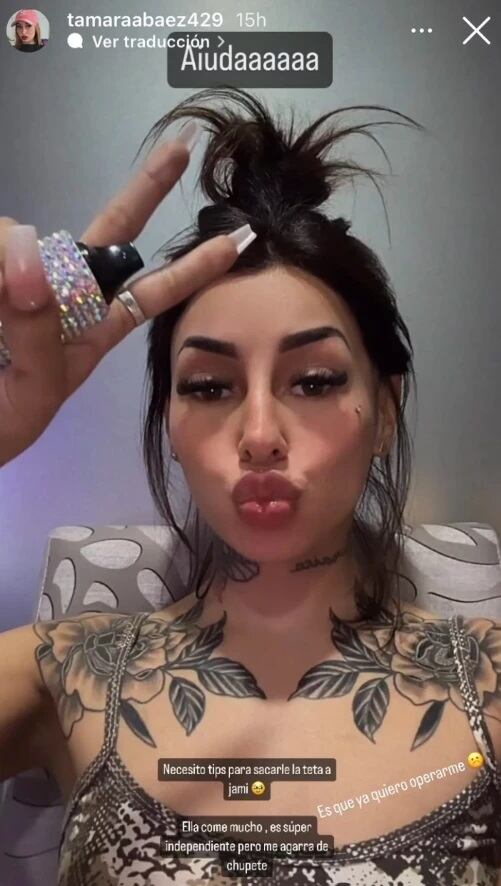 El nuevo tatuaje de Tamara Báez