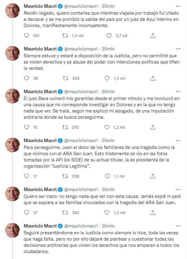 (Twitter: @mauriciomacri)