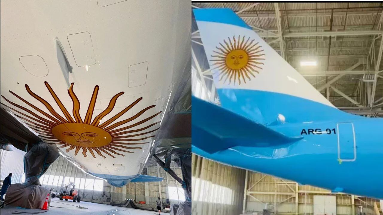 Las primeras fotos del nuevo avión presidencial.