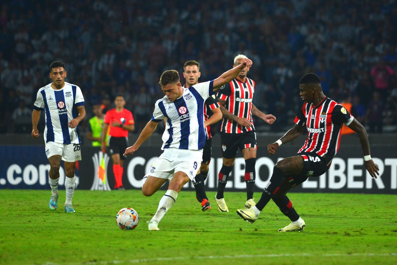 Talleres le ganó a São Paulo, en duelo por la primera fecha del Grupo B de la Copa Libertadores 2024. (Nicolás Bravo / La Voz)