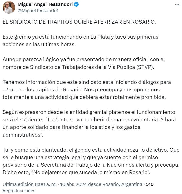 El periodista y funcionario hizo un llamado de atención sobre el conflicto en La Plata.