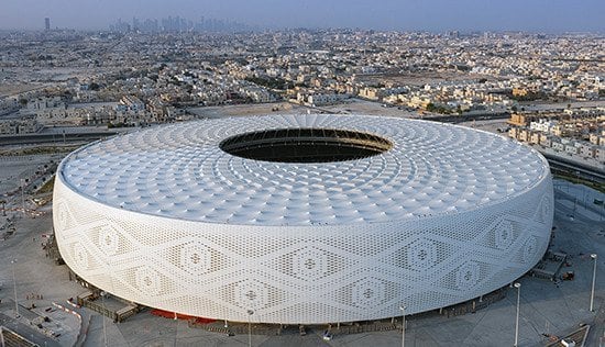 Estadio Al Thumama del Mundial Qatar 2022. Foto: qatar2020.qa