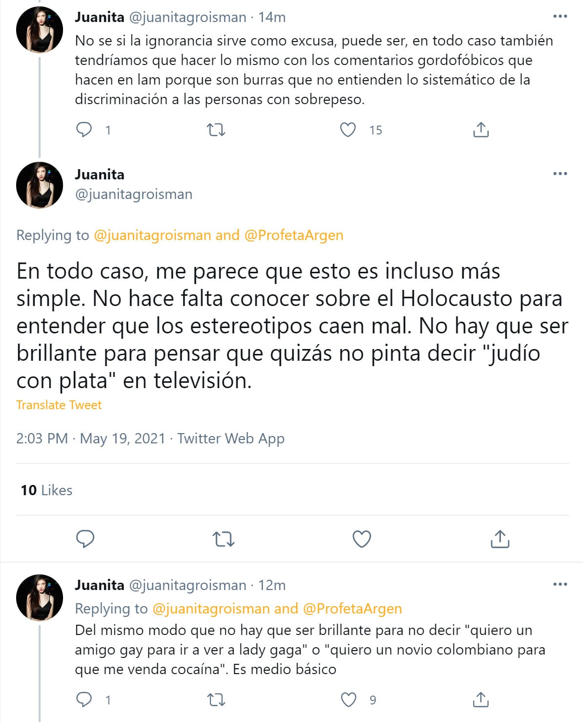 La comediante fue duramente criticada por sus comentarios sobre la comunidad judía.