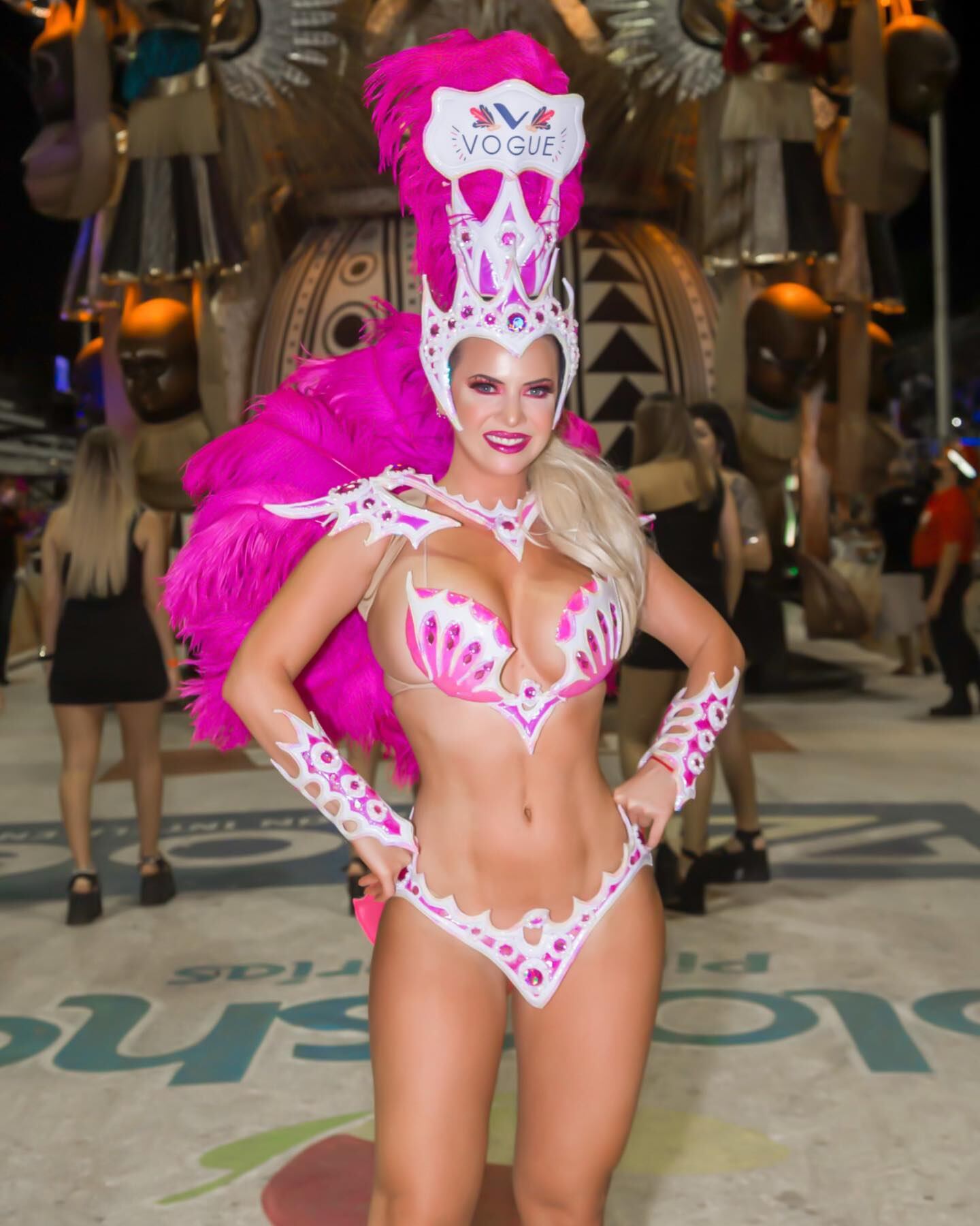 Alejandra Maglietti participó del carnaval de Gualeguaychú.