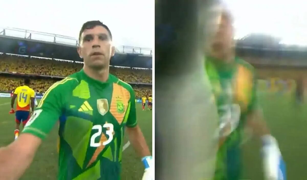 Tras el golpe a la cámara al final del partido con Colombia, Dibu Martínez rompió el silencio