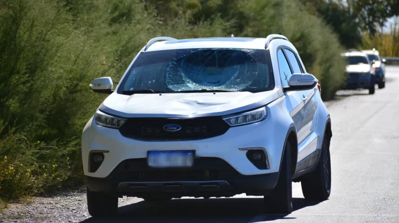 La camioneta del ministro de Seguridad, Leonardo Das Neves, luego del accidente.