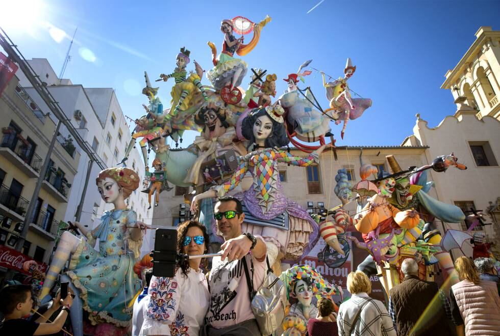 Fallas en Valencia, España.