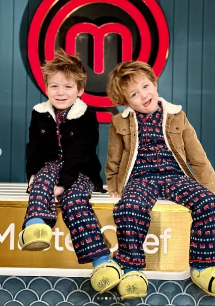 Los pequeños visitaron a Germán Martitegui durante las grabaciones de Masterchef.