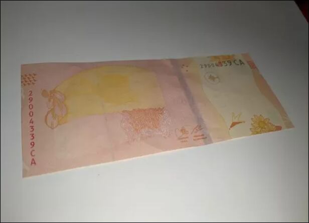 El billete de $1000 con un importante error de impresión que compran por más de $100.000