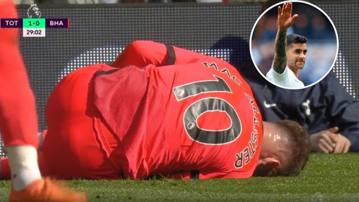 Como una topadora: Cristian “Cuti” Romero dejó en el suelo a Alexis Mac Allister