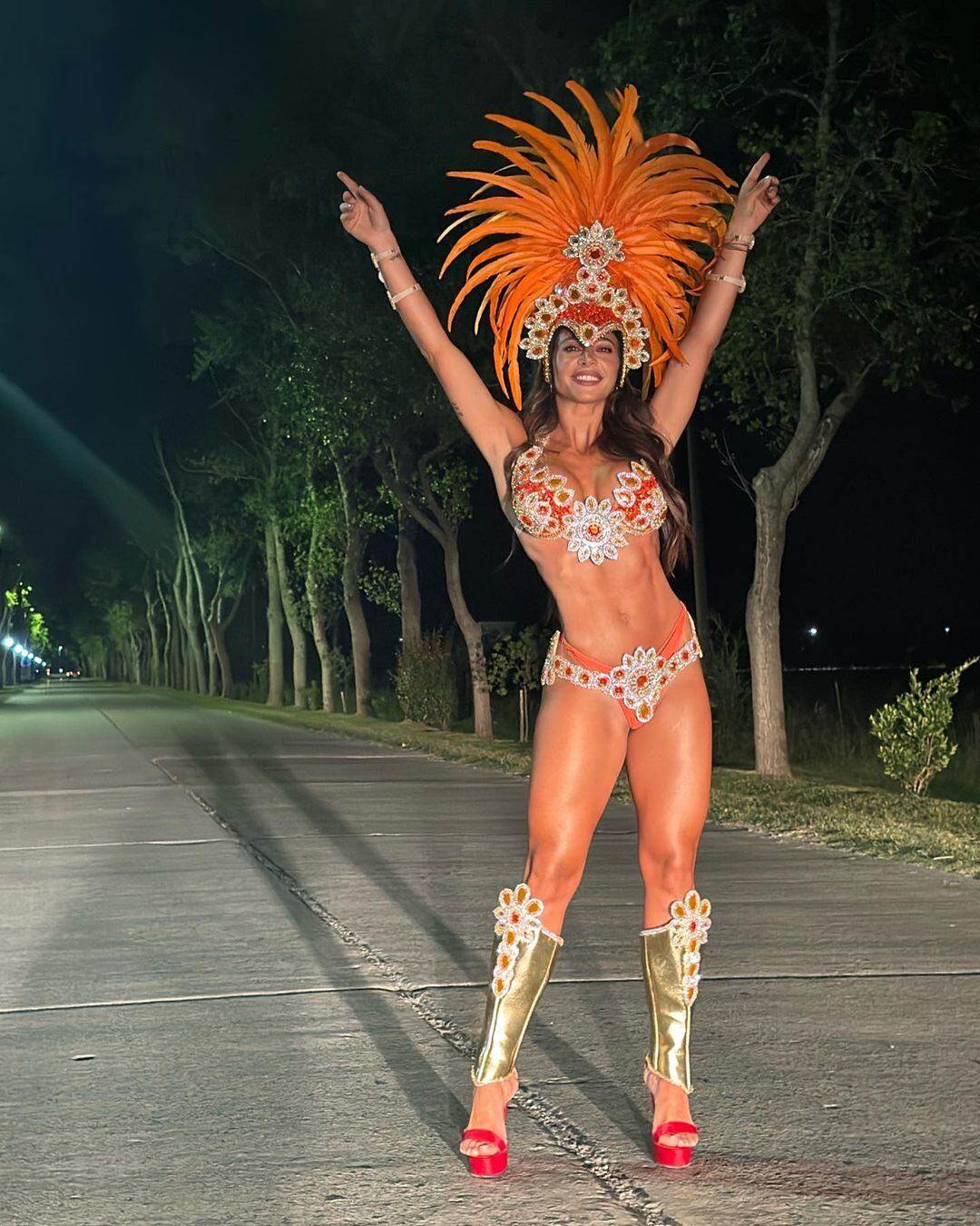 Sol Pérez deslumbró con su vestuario para el carnaval.