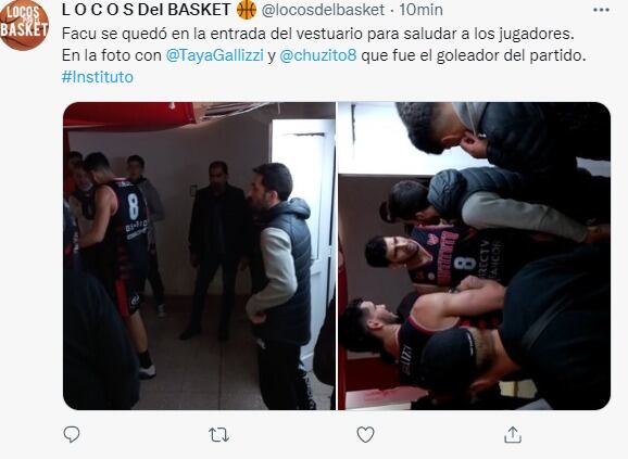 Facu Campazzo y la humildad de los grandes, junto a los jugadores de Instituto.