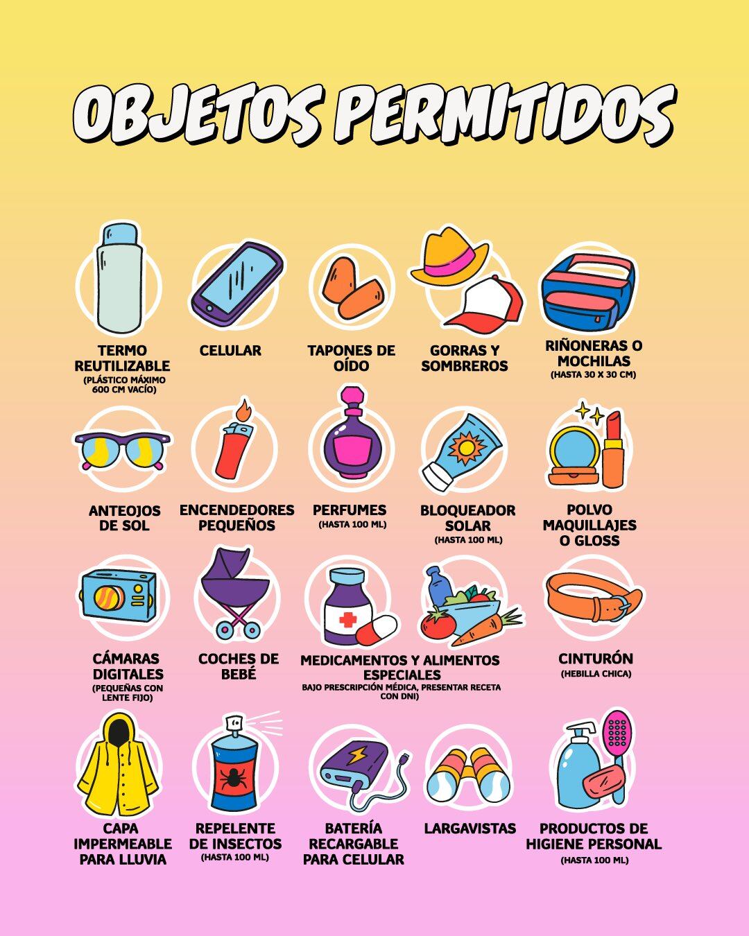 Lollapalooza: esto son los objetos permitidos.