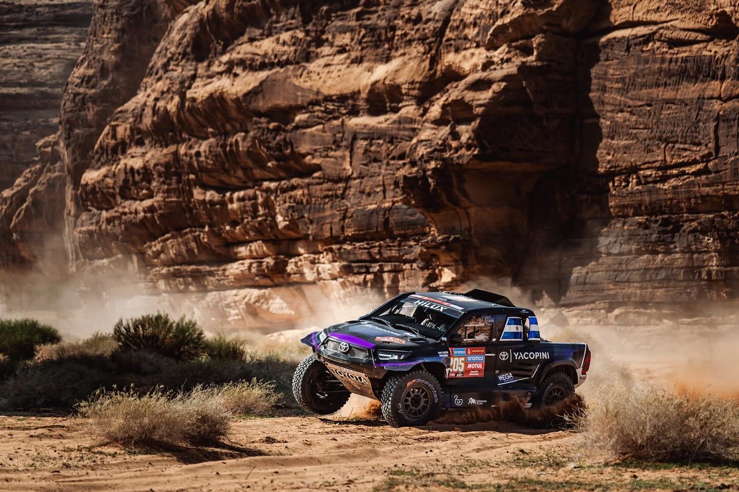 Juan Cruz Yacopini, 12° tras la primera etapa del Dakar 2024. El mendocino es el único argentino en la categoría Coches este año.