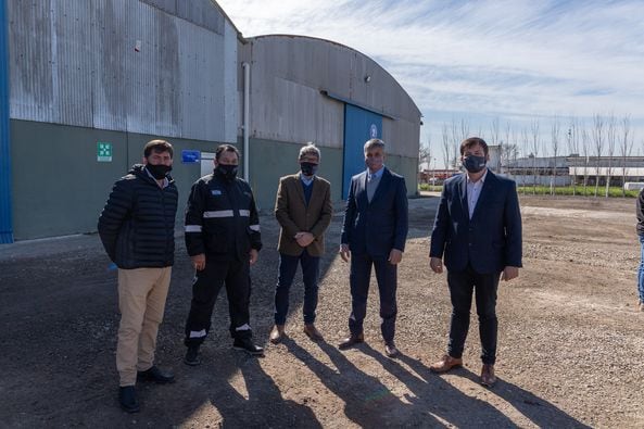 Alejandro Luciani participó de la inauguración de un depósito fiscal en Pérez (Facebook Comuna de Soldini)