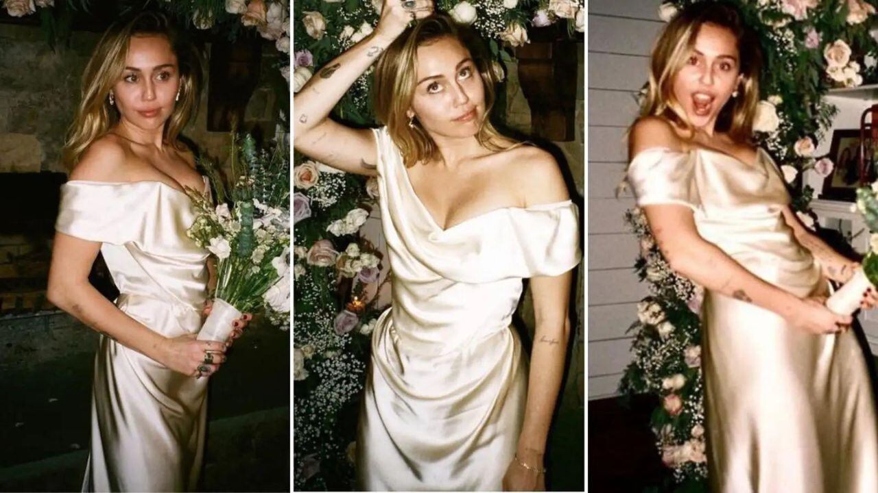 Miley Cyrus en su boda