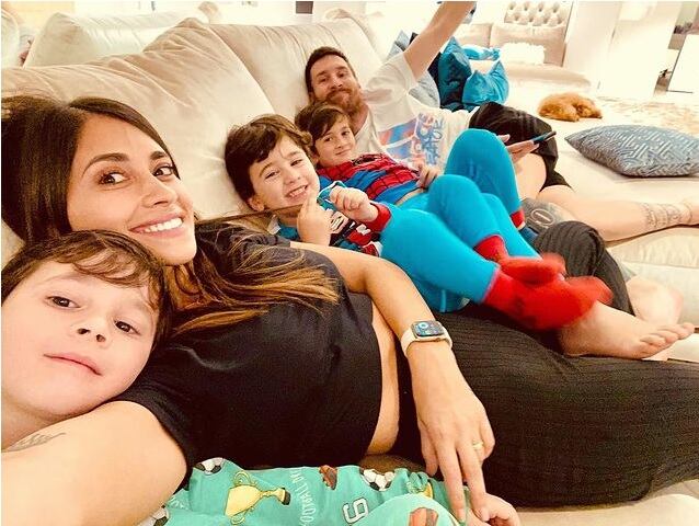 Antonela, Lio y los chicos Messi