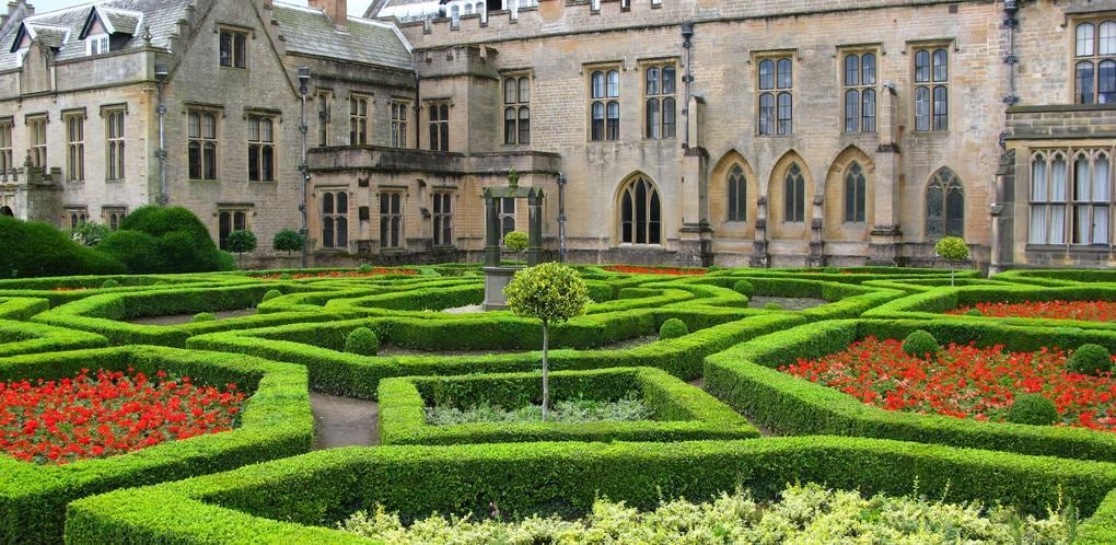 Los jardines del castillo de Nottingham.