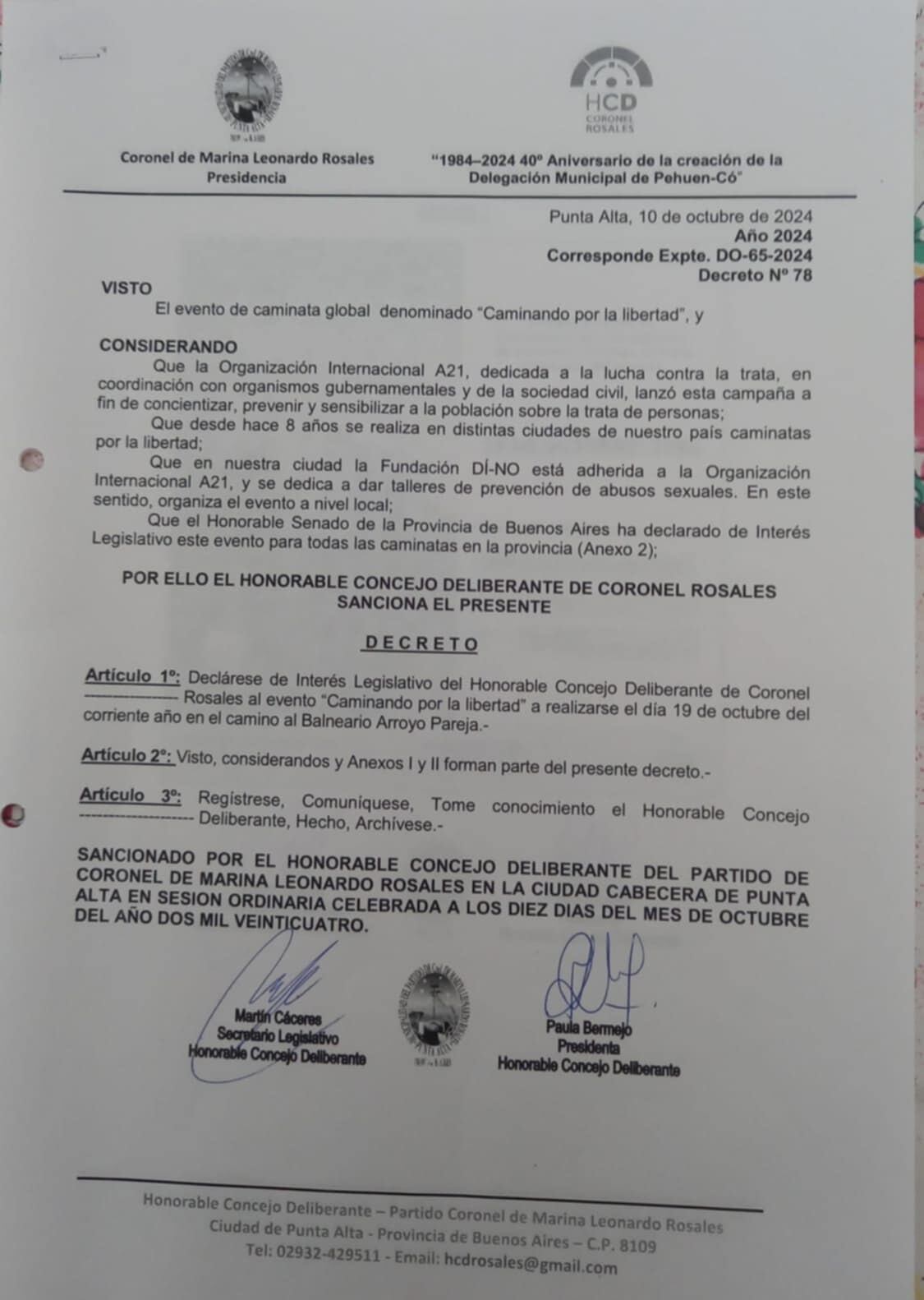 Caminata en Punta Alta por las víctimas de trata: “Caminando por libertad”