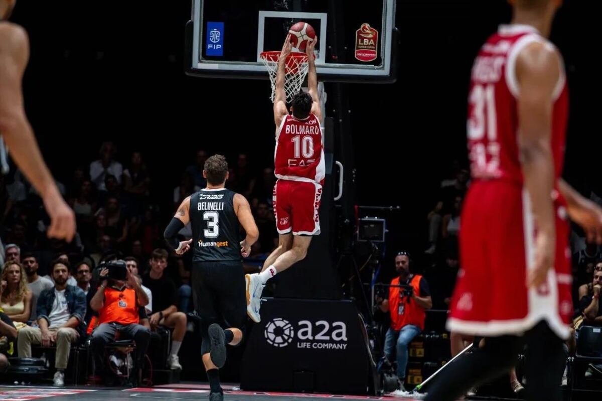 Leandro Bolmaro debutó en el Olimpia Milano y ya ganó la Supercopa de Italia 2024